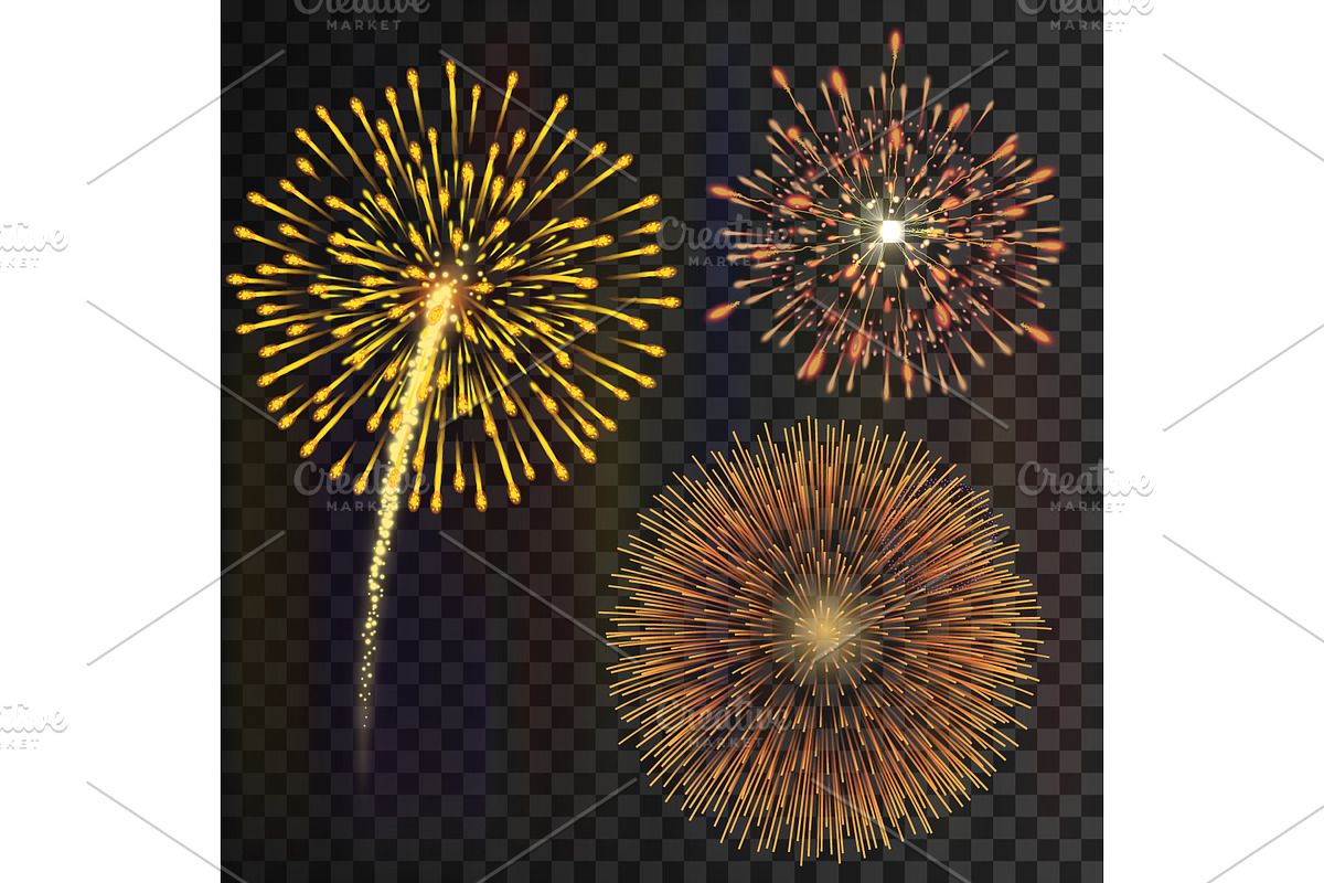 Colourful fireworks burst collection, a Decorative Illustration by Yayasya (Photo 3 of 3)