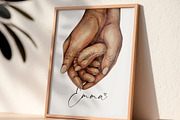 Baby Foot in Mother’s Hands Print, an Illustration by EkaterinaViArt (Thumbnail 2 of 4)