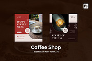 Coffee Shop Instagram Post, a Social Media Template by CavenArt (Thumbnail 2 of 5)