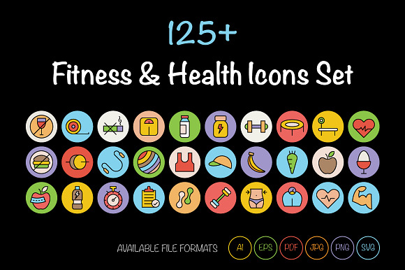 125 Fitness And Health Icons