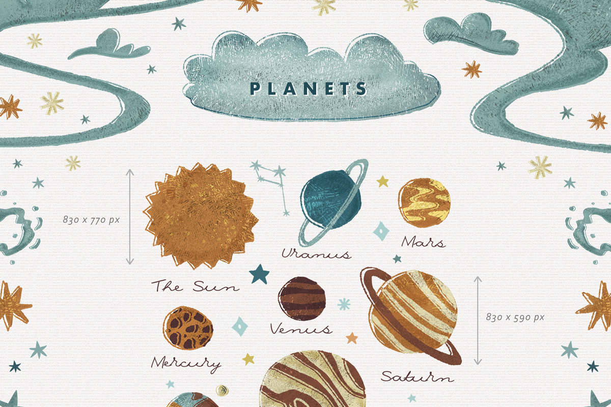 Space Travel Collection, a Decorative Illustration by Yeticrab (Photo 5 of 10)