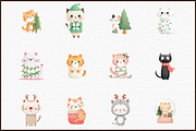 Christmas Cats Holiday Cats Set, an Illustration by Sublimation Artist (Thumbnail 3 of 6)