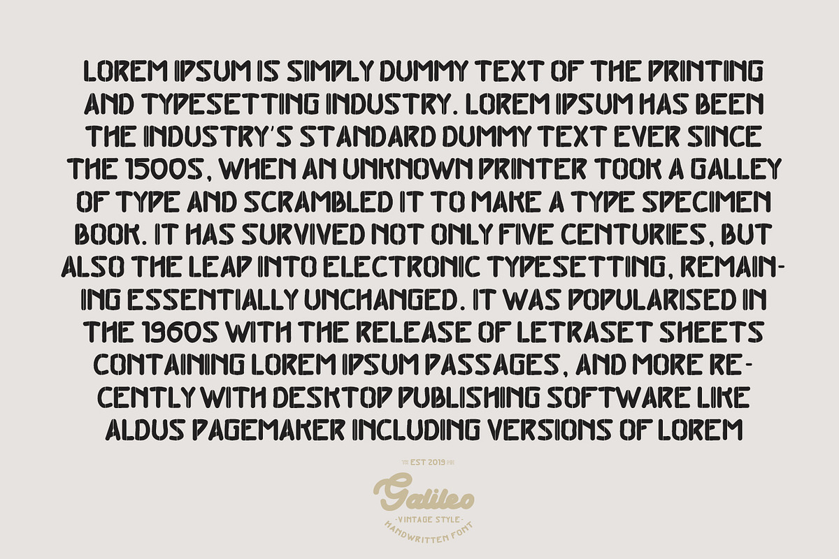 Galileo Vintage Font preview 3