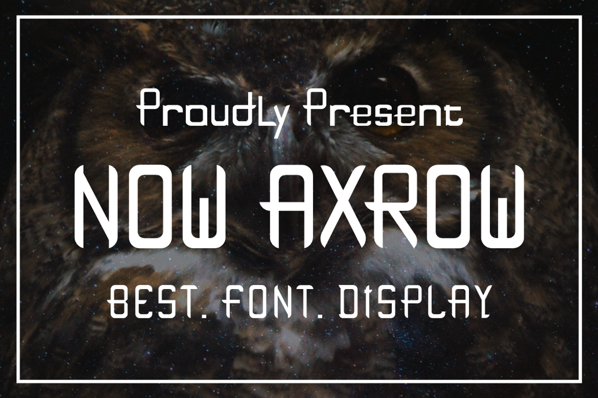 NOW AXROW Font, a Sans Serif Font by MaikoHatta (Photo 1 of 2)