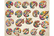 Artist Palette Clipart PNG, an Illustration by Memories By Lea (Thumbnail 7 of 7)