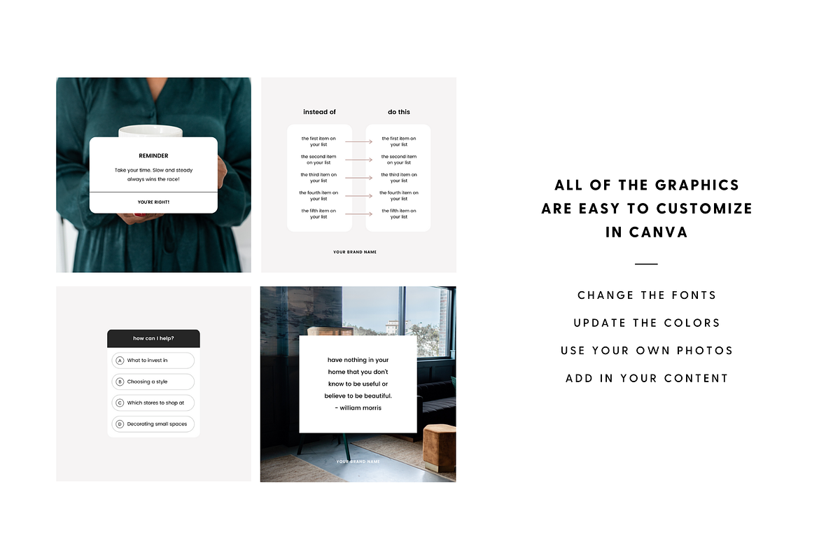 Canva Instagram Engagement Templates, a Social Media Template by Coded ...