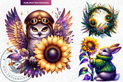 Enchanted Woodland & Sunflowers Set, a Seasonal Illustration by ThatsDesignArt (Thumbnail 4 of 10)
