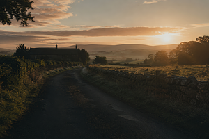 Moody Country Road at Sunset, a Nature Photo by Hamza067