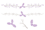 Lavender Holly Wreaths & Branches, an Illustration by Amanda Ilkov (Thumbnail 4 of 5)