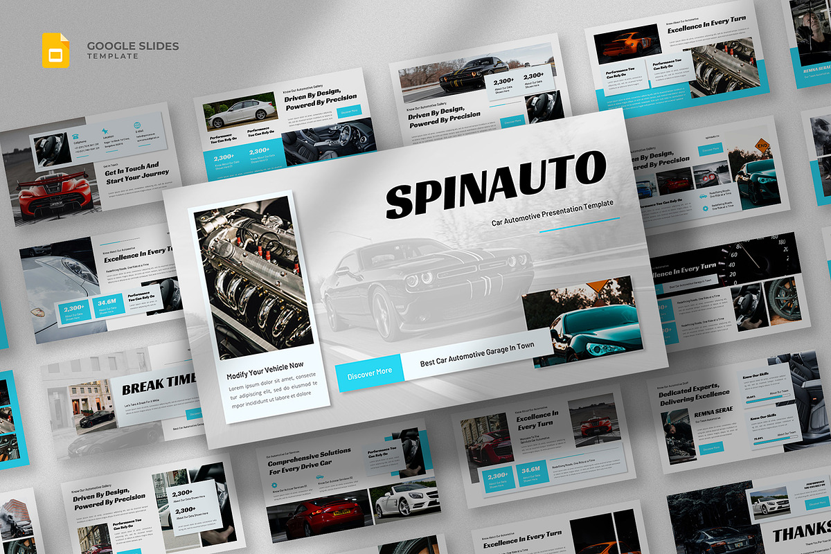 Car Automotive Google Slides, a Presentation Template by fluffstudio (Photo 1 of 4)