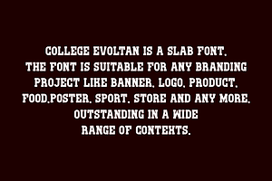 College Evoltan - Sport Slab Serif