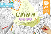Capybara coloring games for kids, an Education Illustration by Lexi Claus (Thumbnail 1 of 17)