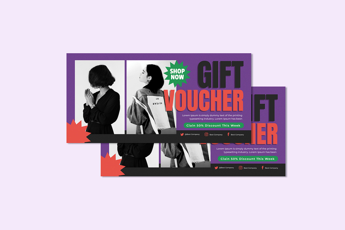 Gift Voucher, a Card Template by Vibesteam