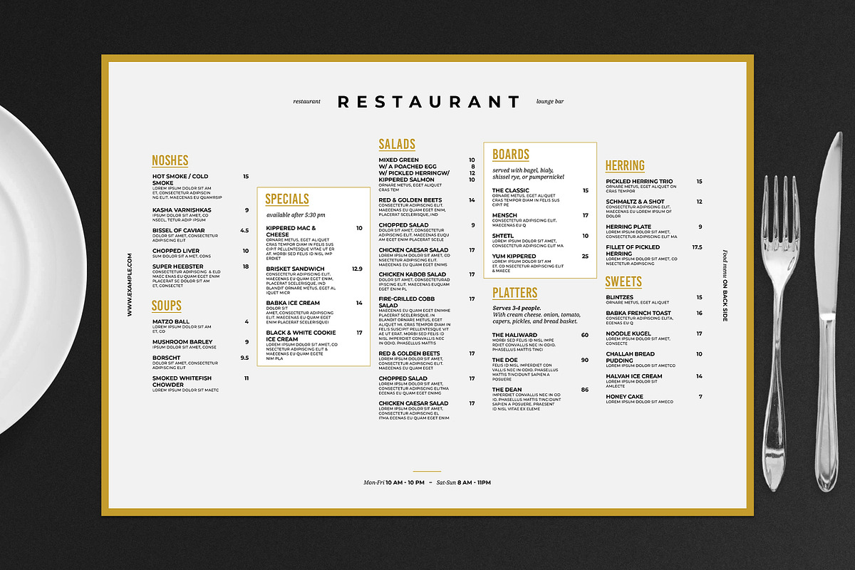 Restaurant Menu, a Flyer Template by BrandPacks (Photo 2 of 4)