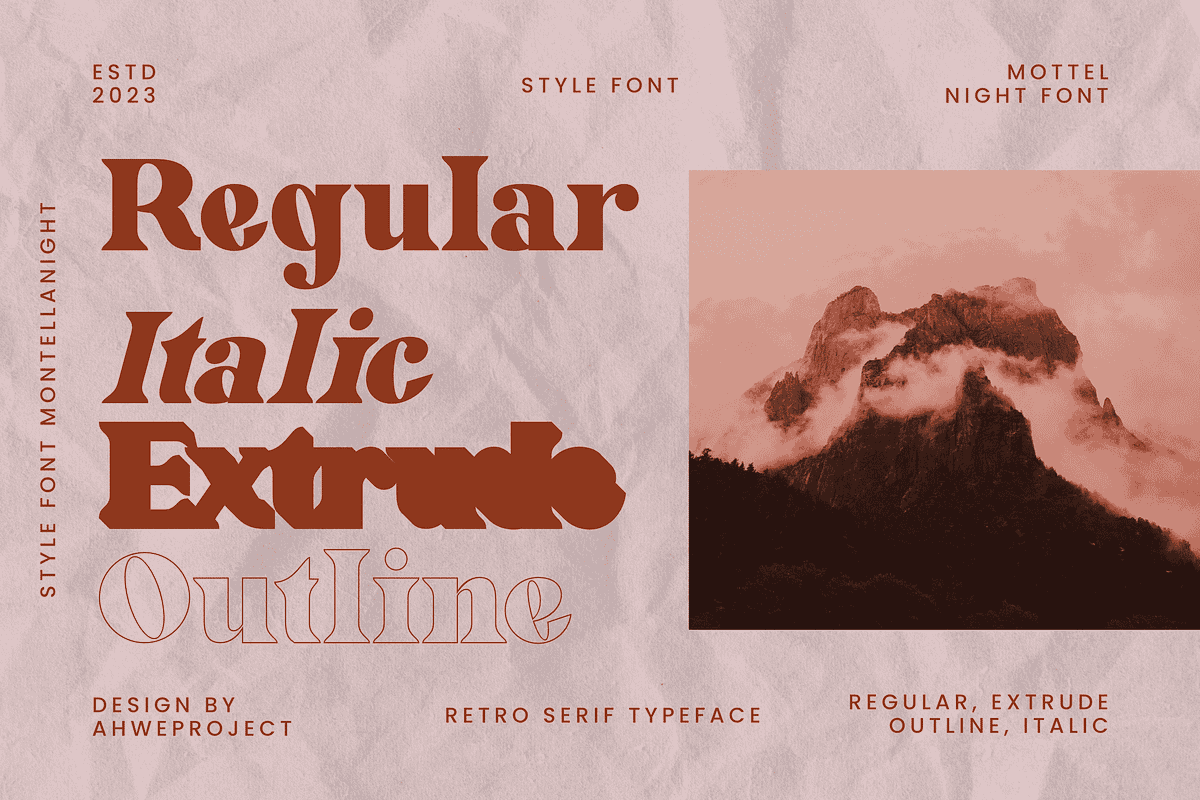 Mottelnight, a Serif Font by ahweproject (Photo 10 of 11)