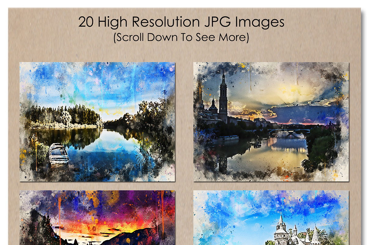 Watercolor River & Ocean Landscapes, an Illustration by Legacy4Life Designs (Photo 2 of 4)