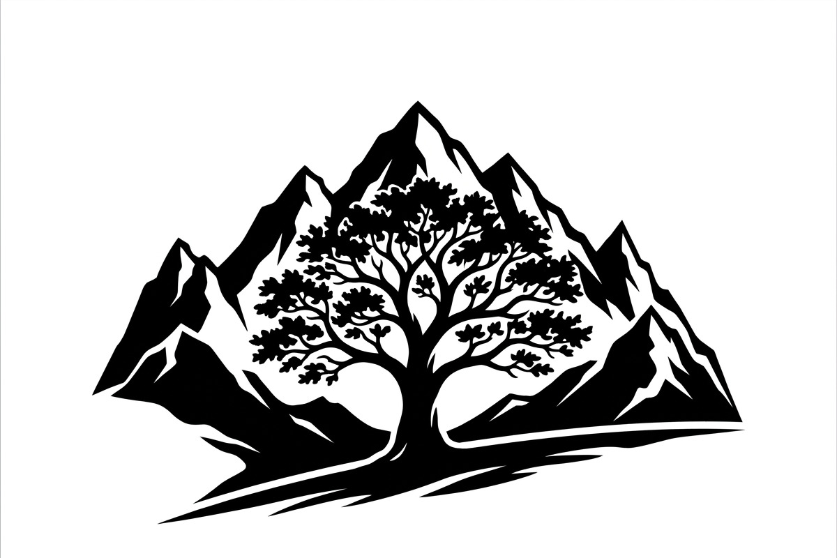 50 Sacred Mountain Tree Silhouette, an Empty State Illustration by Amazin_art (Photo 10 of 37)