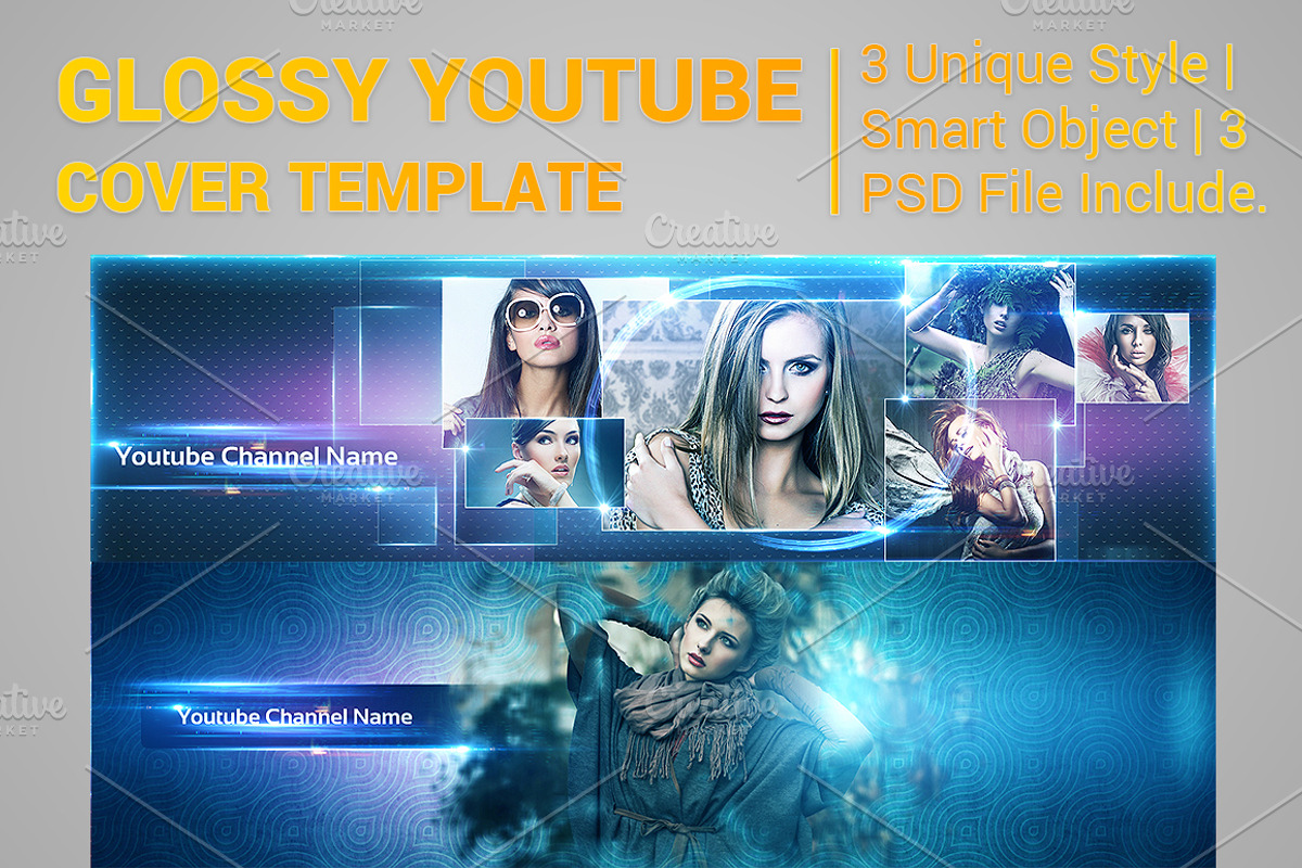 Glossy Youtube Cover Template, a Templates & Theme by MithunLekson (Photo 4 of 5)