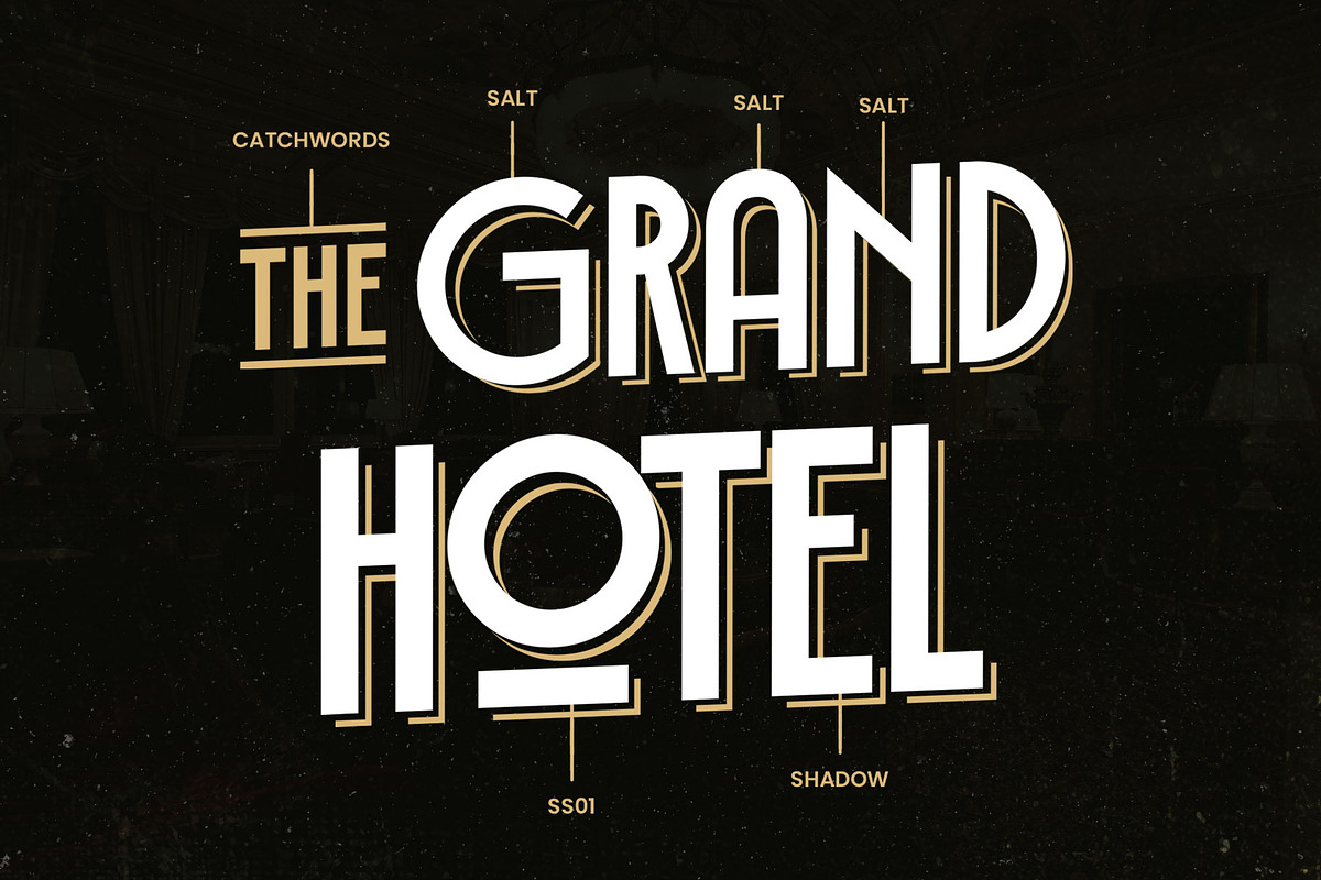 Delauney - Art Deco Font, a Serif Font by Arterfak Project (Photo 10 of 13)