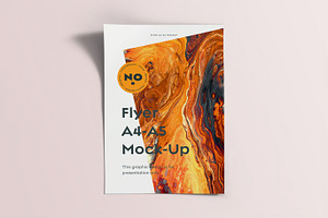 Front View Single Paper Flyer Mockup