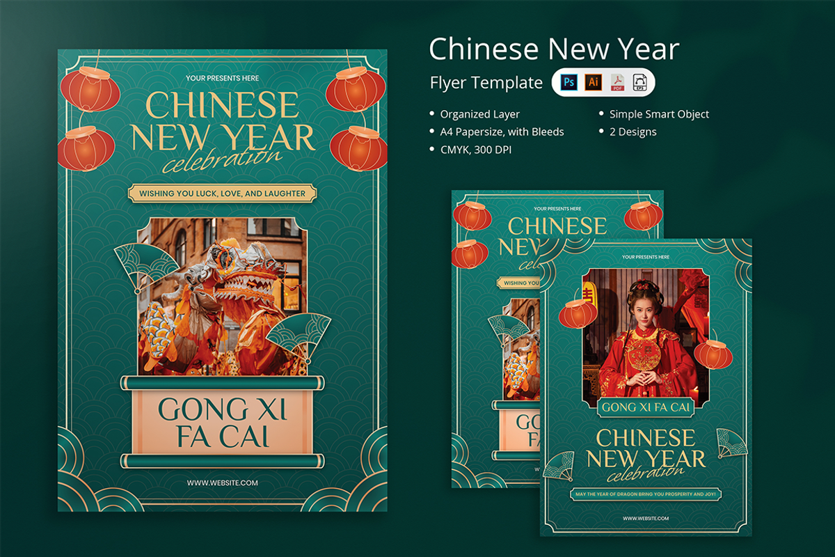 Jinshu - Chinese New Year Flyer, a Flyer Template by Attype (Photo 1 of 4)
