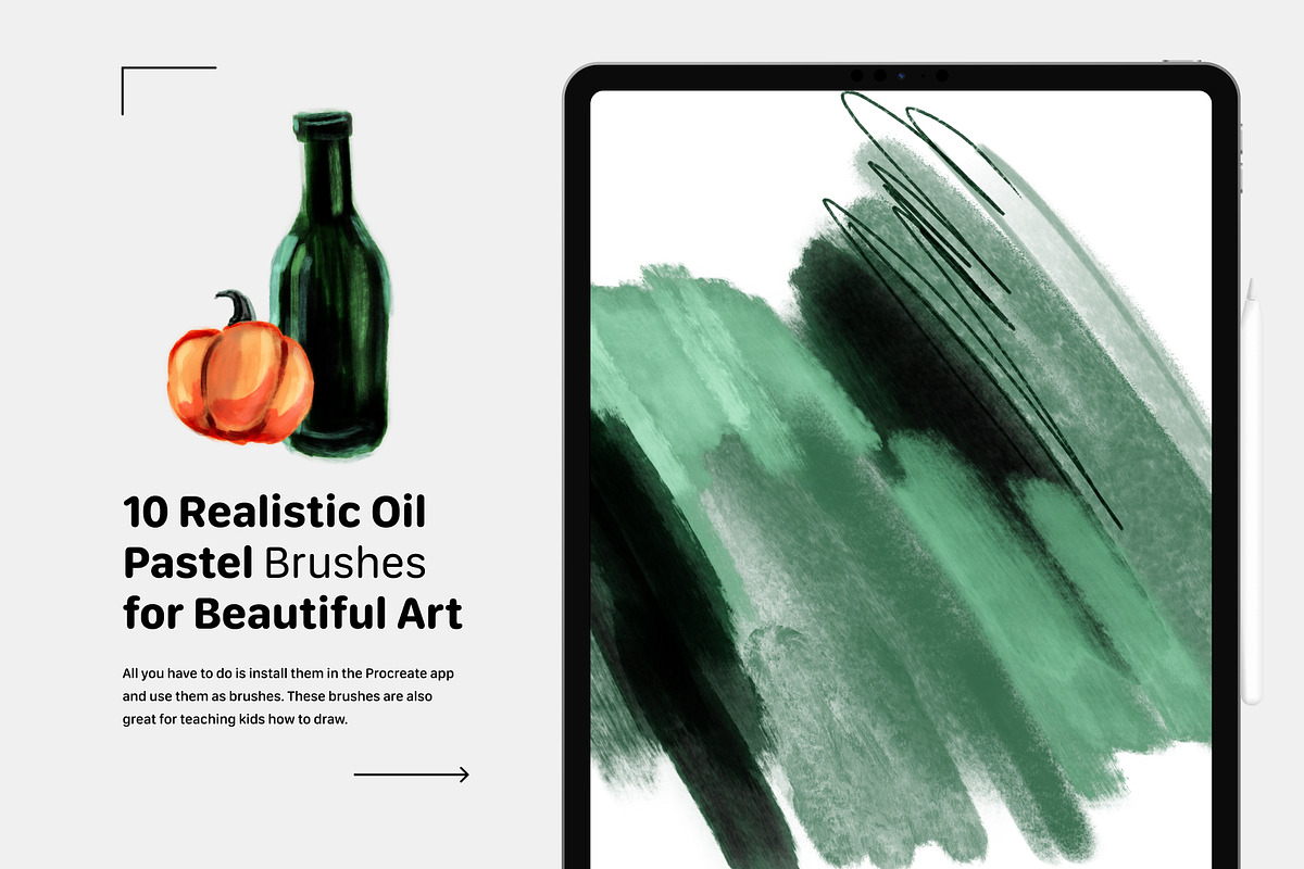 Oil Pastel Procreate Brushes, a Brush Add-On by Spasibenko Art (Photo 7 of 11)