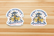 Retro Banana Ninjas Mascot, a Branding & Logo Template by Judsart (Thumbnail 3 of 3)