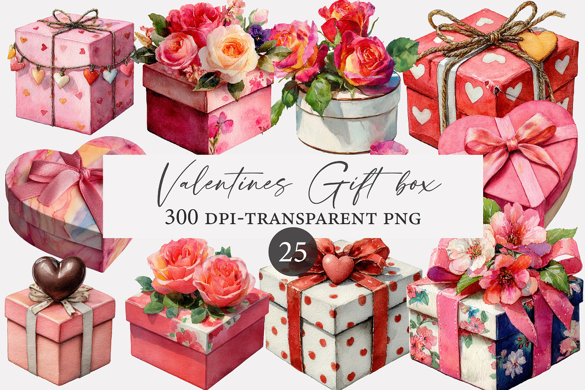 Valentines Gift box Clipart, an Illustration by Designworld (Photo 1 of 5)