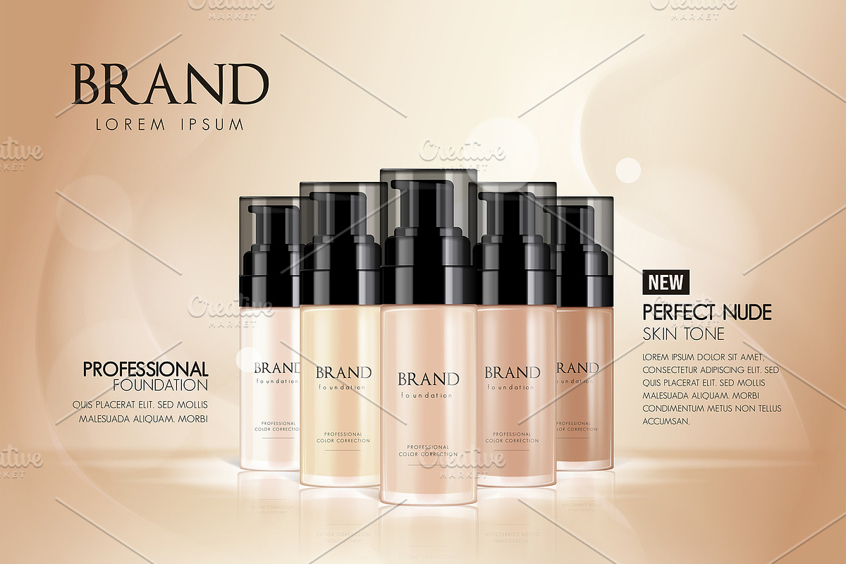Realistic BB cream, foundation, a Cups & Container Mockup by George Rod (Photo 3 of 4)