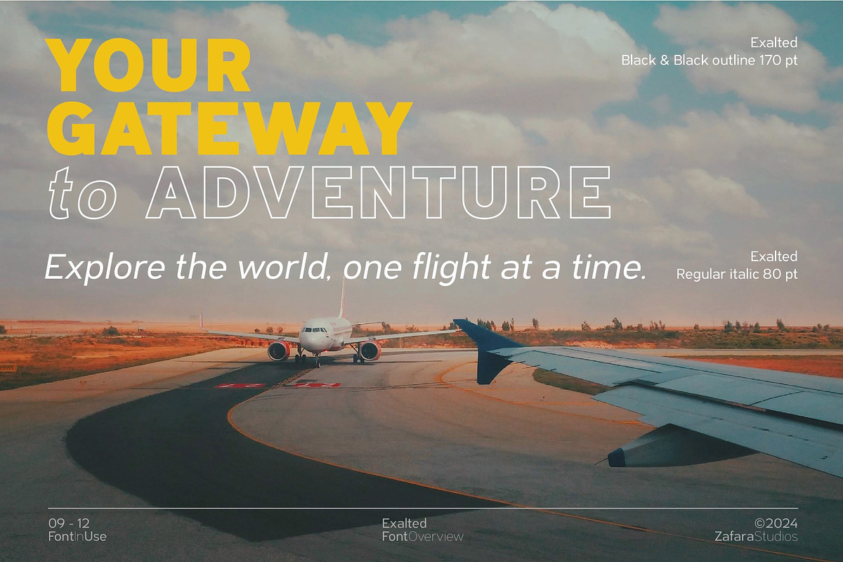 Exalted - Geometric sans serif, a Sans Serif Font by Zafara Studios (Photo 9 of 12)