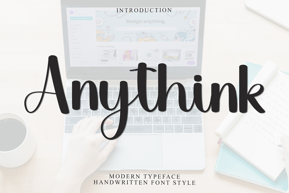 Anythink, a Handwritten Font by FreshTypeINK (Photo 1 of 8)