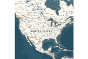 Vector World Map - Large&Detailed, a Decorative Illustration by PorcuPen Works (Thumbnail 3 of 8)