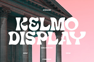Kelmo Display Font, a Sans Serif Font by Muntab_Art
