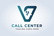 V Letter Call Center Logo Template, a Social Media Template by arslantanoli (Thumbnail 4 of 4)