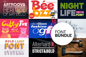 Display Font Bundle by Popsktaft, a Font by popskraft