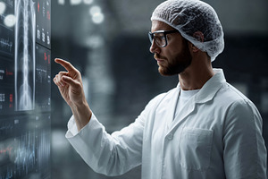 Professional assesses data in modern medical laboratory, a Health & Medical Photo by OSORIOartist
