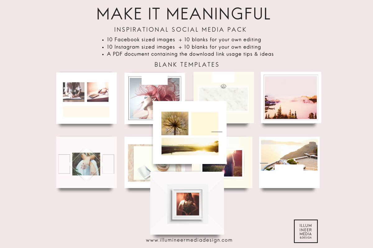MAKE IT MEANINGFUL Social Media Pack, a Social Media Template by Illumineer Media & Design (Photo 3 of 5)