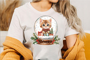 Funny Black Cat Christmas Clipart, an Animal Illustration by SVGArt (Thumbnail 3 of 5)
