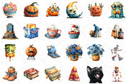Spooky Weird Halloween Clipart, an Illustration by DreamPrint404 (Thumbnail 2 of 5)