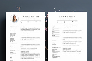 Modern Resume Template ANNA A4