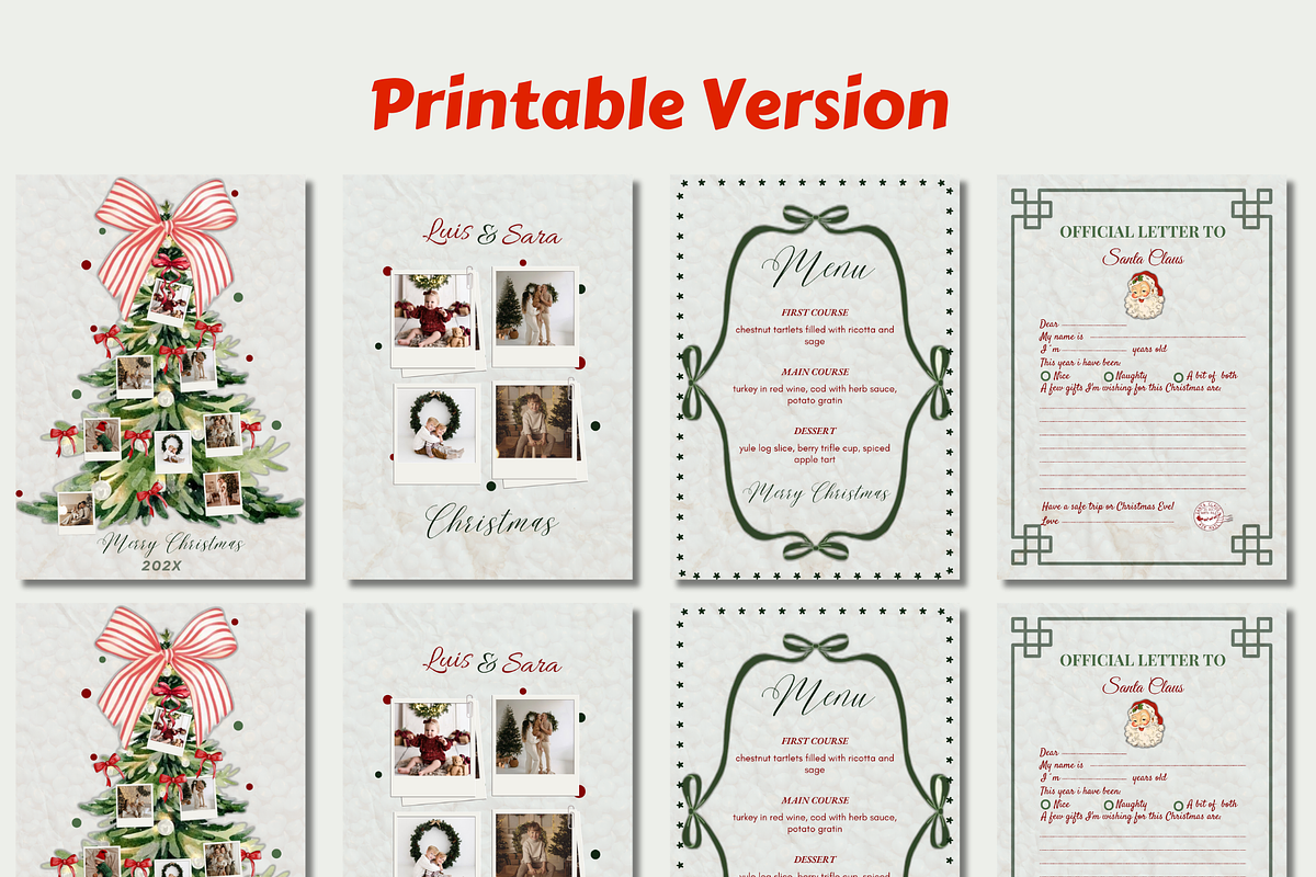 Customizable christmas card template, a Card Template by Prodesign (Photo 3 of 5)