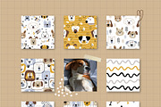 Doggy Woof. Vector dog patterns, a Pattern Graphic by ValeriiaFeeva (Thumbnail 7 of 11)