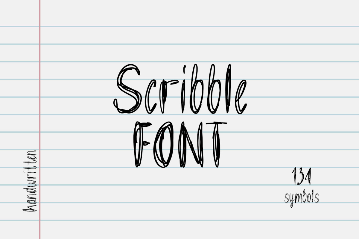 Scribble handwritten font, a Handwritten Font by MixedArt (Photo 1 of 5)