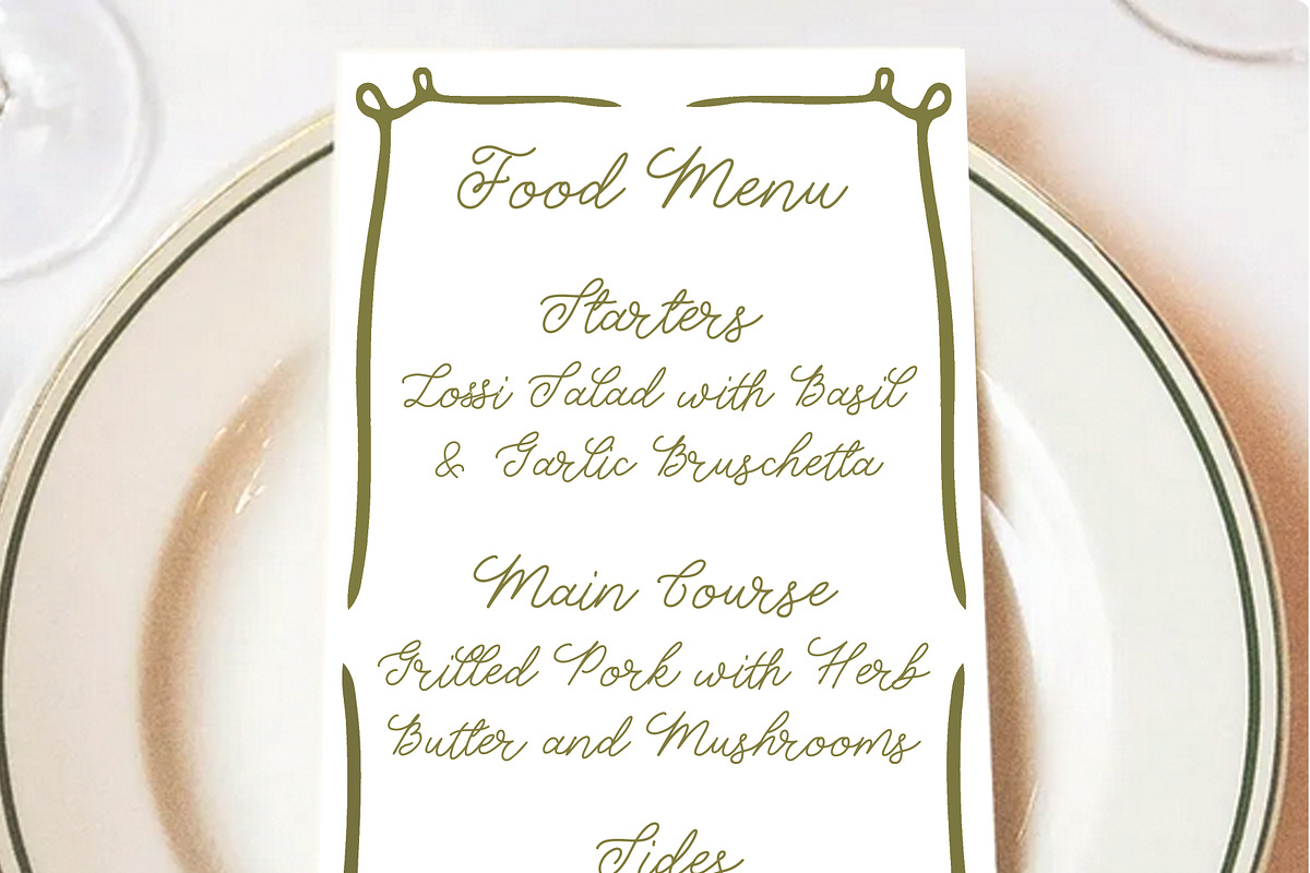 Whimsical Wedding Invitation Font, a Handwritten Font by Amalia Calligraphy (Photo 4 of 8)