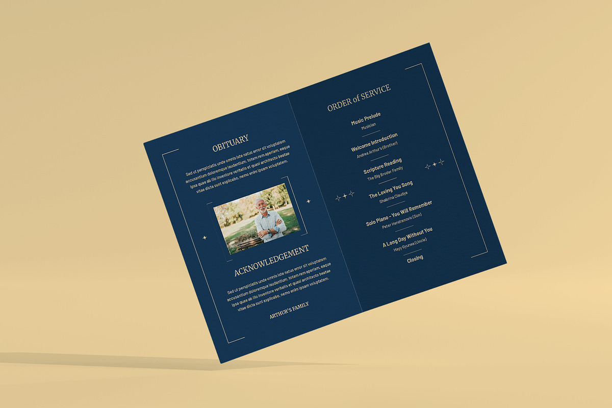 Funeral Program Template, a Brochure Template by Neermana (Photo 3 of 4)
