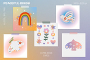 Peaceful birds vector clipart, a Decorative Illustration by viktoriiavk (Thumbnail 5 of 8)