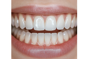 The woman's smile and teeth are, a Person Photo by ZinetroN