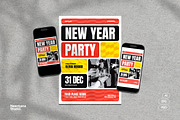 New Year Party Flyer, a Flyer Template by Neermana (Thumbnail 1 of 4)