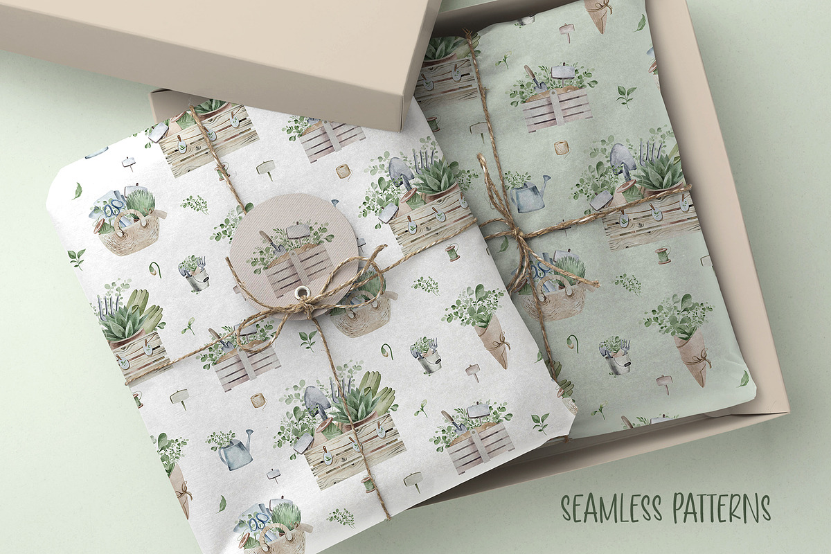 Watercolor Gardening Clipart Set, a Seasonal Illustration by LenArt (Photo 9 of 15)