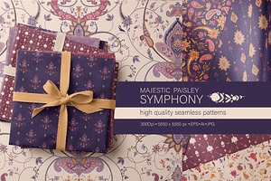 Majestic Paisley Symphony, a Pattern Graphic by Sonulkaster